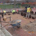 Pencol Contracting workers laying bricks.